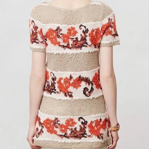 Knitted & Knotted Wool Blend Banded Bouquet Blouse XS - Picture 2 of 12